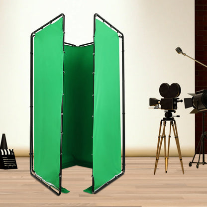 4 Panel Room Divider Green  Screen