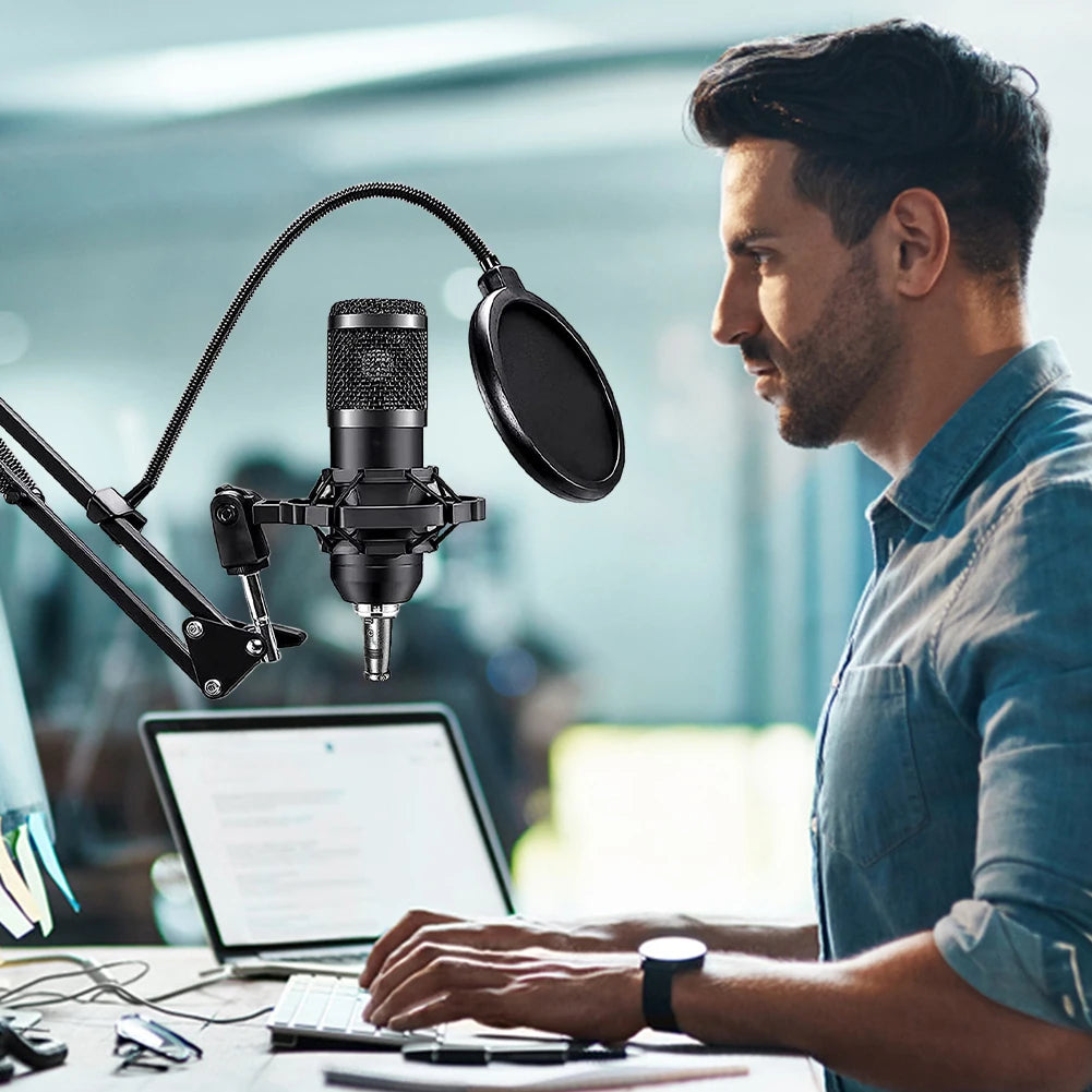 BM800 Podcast Audio Mixer + Mic Set