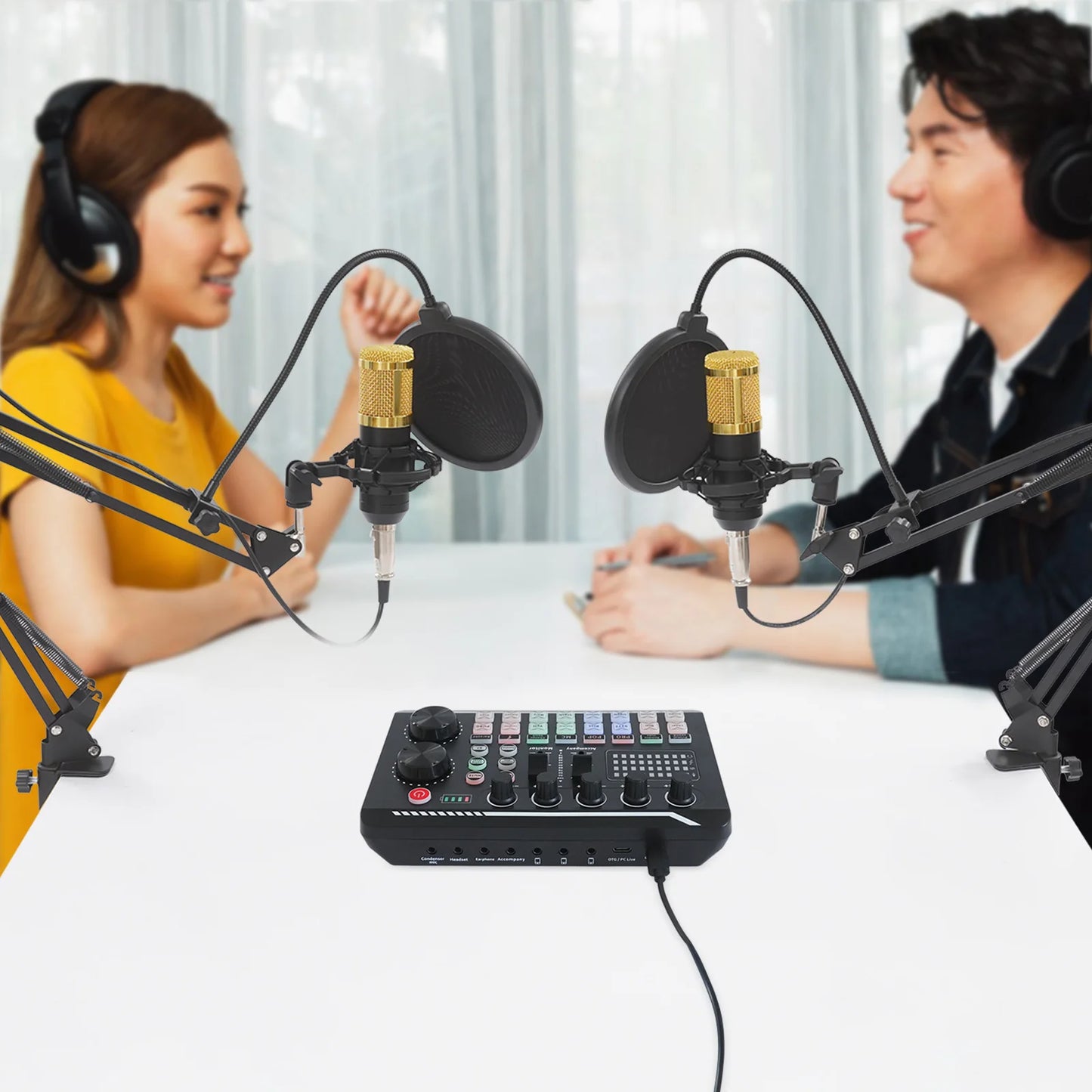 6-8 h F998 Max audio mixer BM800 microphones Podcast Equipment Bundle Wide Device Compatibility For YouTube Recording Live Broad