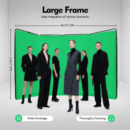 4 Panel Room Divider Green  Screen