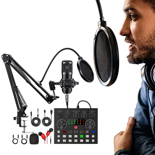 BM800 Podcast Audio Mixer + Mic Set