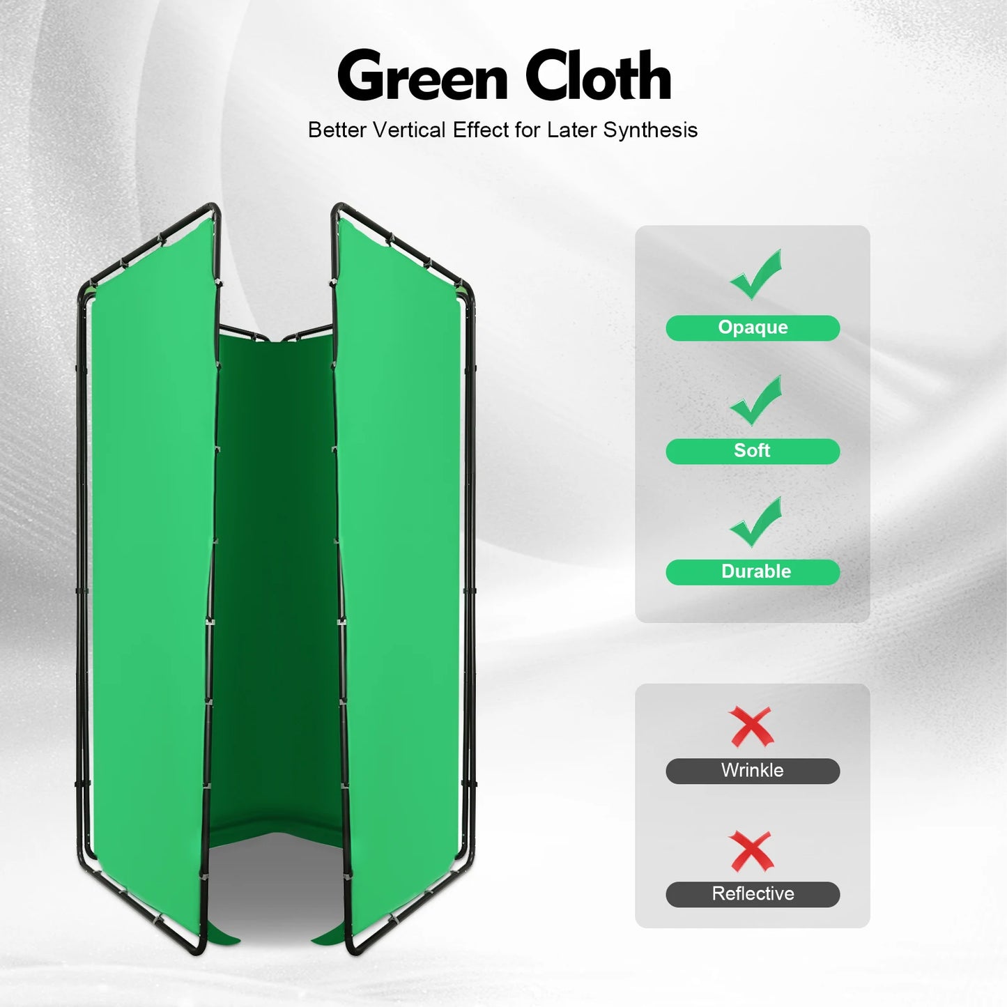 4 Panel Room Divider Green  Screen