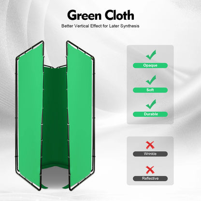 4 Panel Room Divider Green  Screen