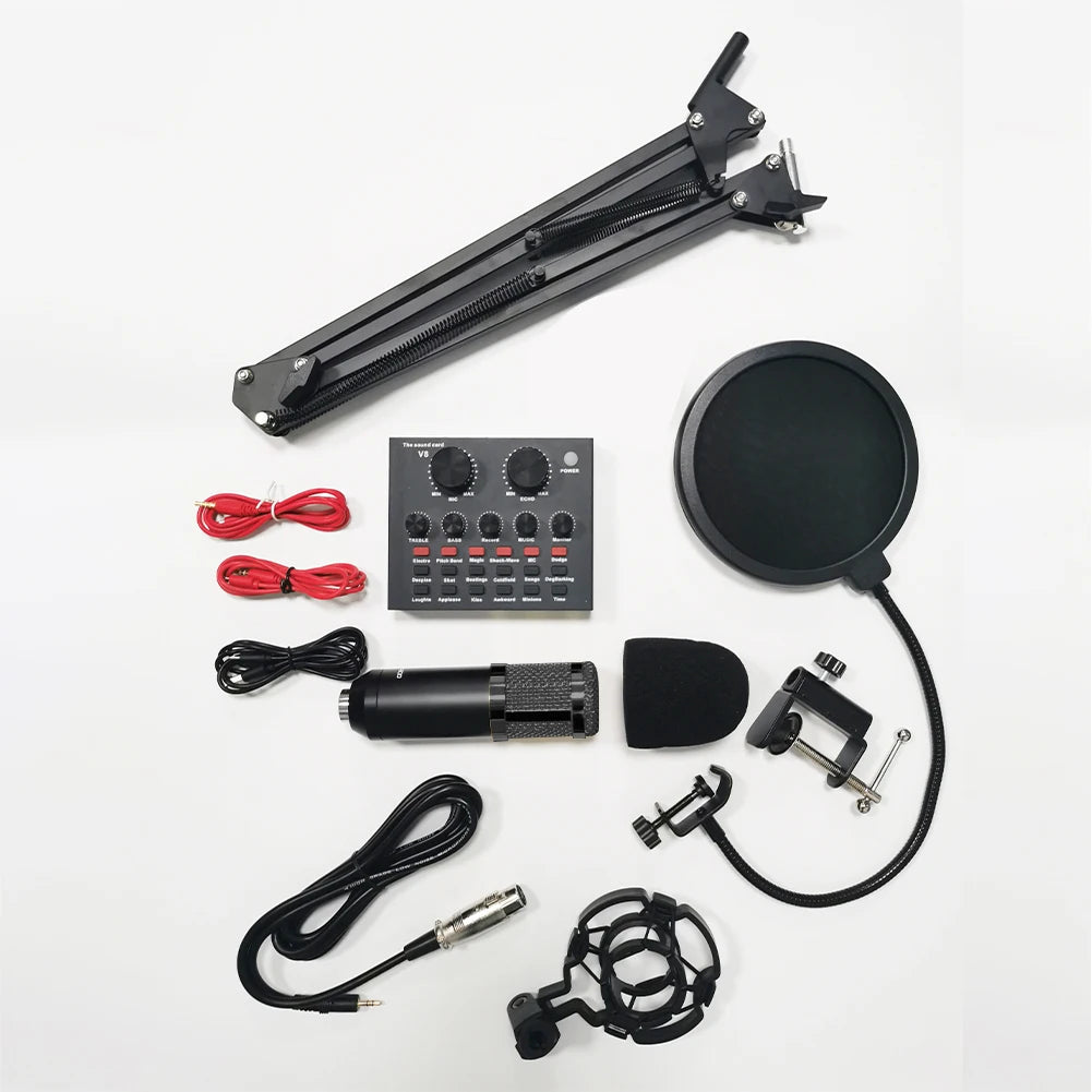 BM800 Podcast Audio Mixer + Mic Set