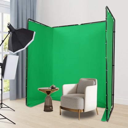 4 Panel Room Divider Green  Screen